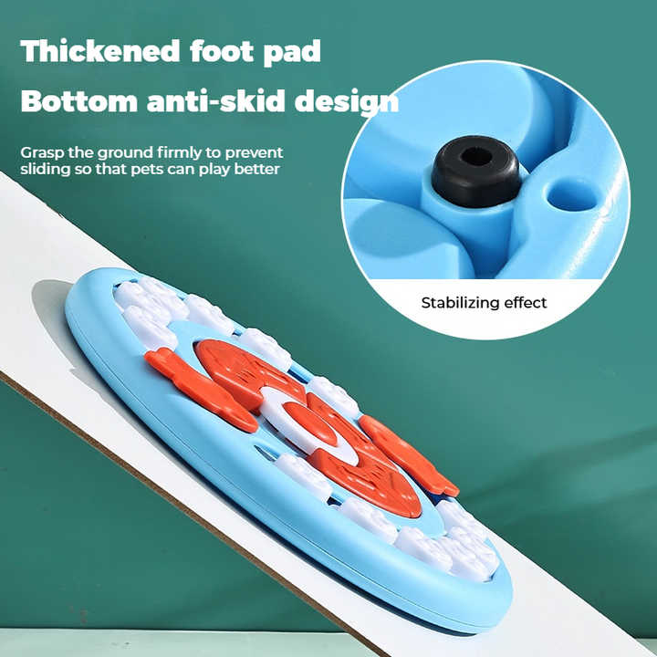 Blue Interactive Pet Puzzle Feeder Toy - Slow Eating & Mental Stimulation Game for Dogs & Cats V888-ELOSUNG27299