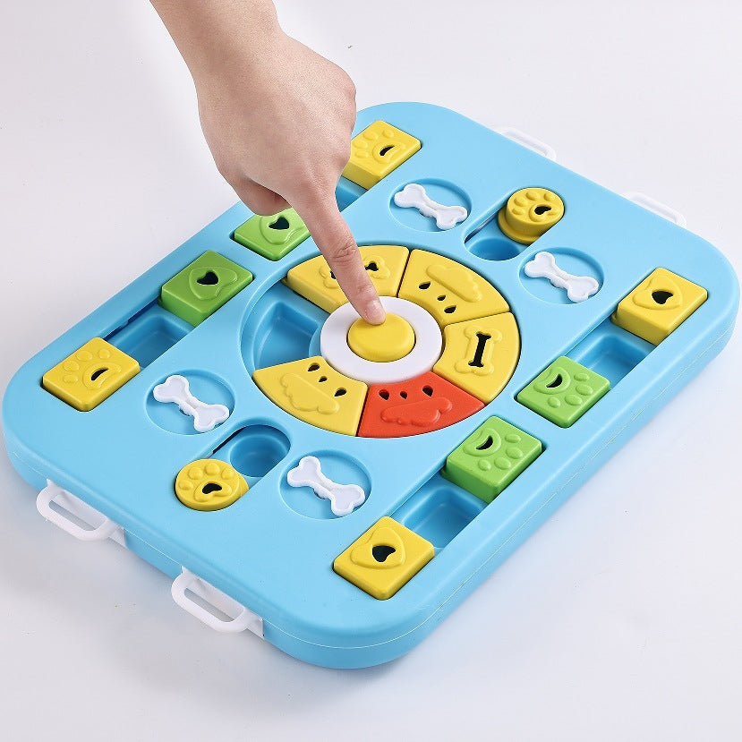 Pink Advanced Interactive Dog Puzzle Toy - Multi-Mechanism Treat Dispensing Slow Feeder for Mental Enrichment V888-ELOSUNG27300
