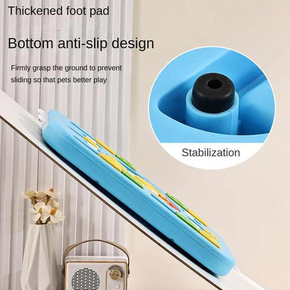 Blue Advanced Interactive Dog Puzzle Toy - Multi-Mechanism Treat Dispensing Slow Feeder for Mental Enrichment V888-ELOSUNG27301