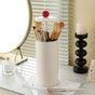 Beige Automatic Lifting Makeup Brush Holder - Dustproof Desktop Organizer with Lid & Compartments V888-ELOSUNG27334