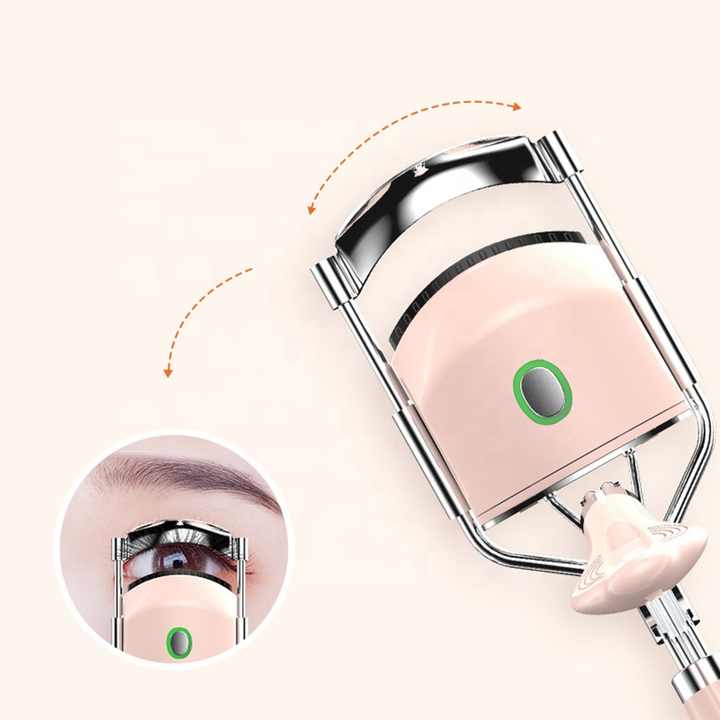 Pink USB-C Rechargeable Heated Eyelash Curler - Gentle Long-Lasting Lift with 2 Temperature Modes & Cute Cat V888-ELOSUNG27362