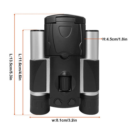 Black HD Digital Camera Binoculars 8X Zoom - Record Video & Photos with LCD Screen, Starlight Night Vision V888-ELOSUNG27372
