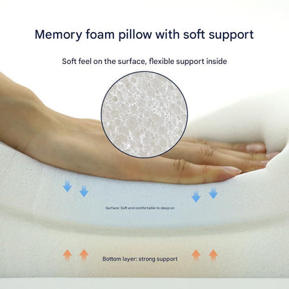 Light Pink Ergonomic Butterfly Memory Foam Pillow - Cervical Neck Support for Side, Back & Stomach Sleepers, V888-ELOSUNG27379