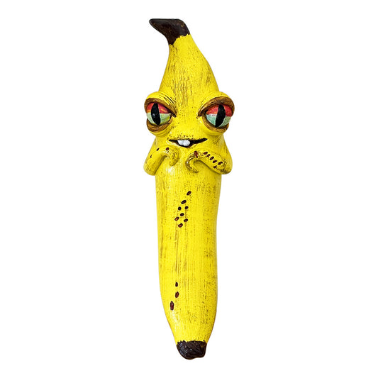 3 Pcs Style 2 Yellow Whimsical Magic Banana Monster Figurine - Quirky Resin Art Decor for Home & Party V888-ELOSUNG27385