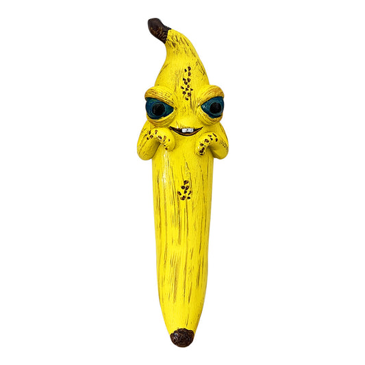 3 Pcs Style 3 Yellow Whimsical Magic Banana Monster Figurine - Quirky Resin Art Decor for Home & Party V888-ELOSUNG27386