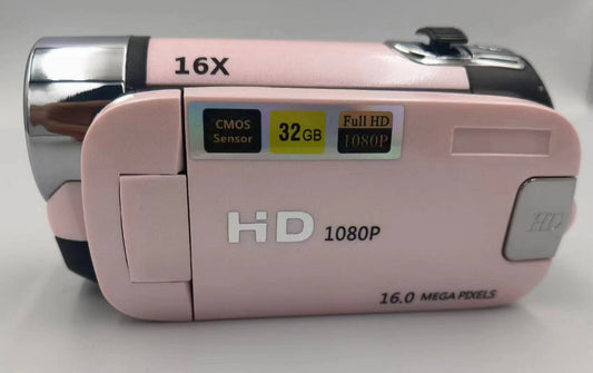 Pink Capture Life's Moments: HD 1080P Digital Camcorder - 16MP Photos, 16X Digital Zoom, 2.7 LCD Screen" V888-ELOSUNG27406