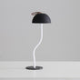 Black Sleek Minimalist LED Mushroom Table Lamp - Rechargeable 3-Color Touch Control, Bar & Ambient Light V888-ELOSUNG27426