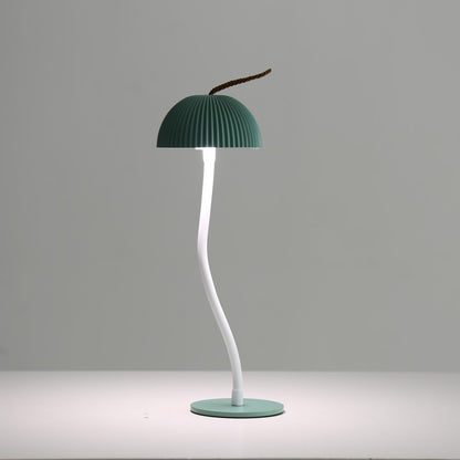 Green Three-dimensional stripes Sleek Minimalist LED Mushroom Table Lamp - Rechargeable 3-Color Touch V888-ELOSUNG27429