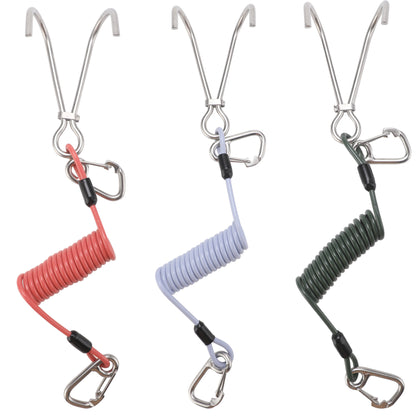 Blue Pro 316 Stainless Steel Diving Reef Hook - Single, Double Combo Pack - Current Hook with Coiled Safety V888-ELOSUNG27432