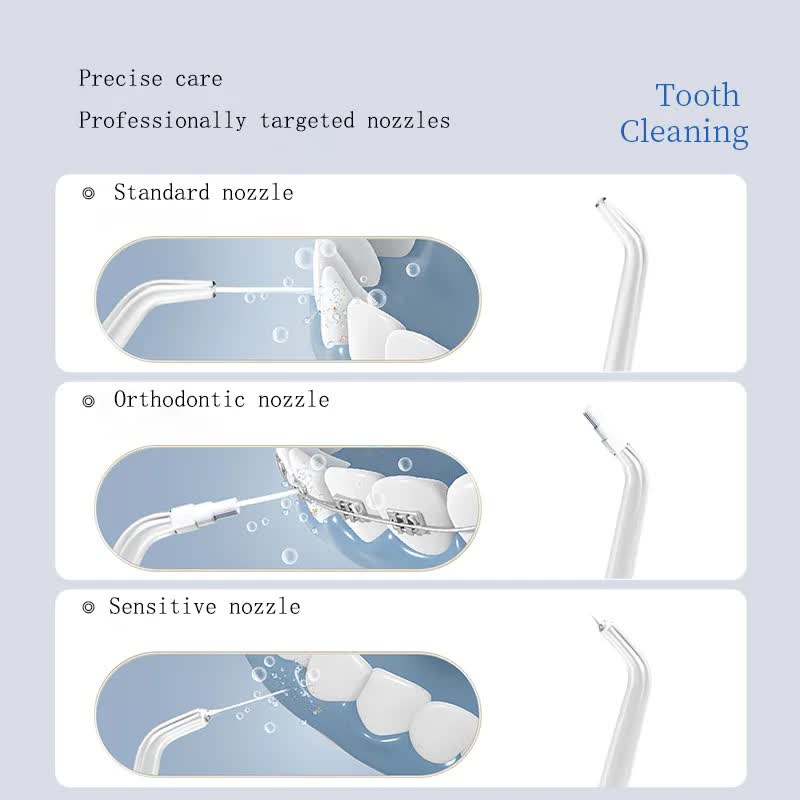 White Advanced Portable Water Flosser - USB Rechargeable Cordless Oral Irrigator, 3 Modes, IPX7 Waterproof V888-ELOSUNG27437