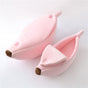 Pink Cozy Banana Peel Pet Bed - Plush & Warm Cave House for Cats & Small Dogs (Medium) V888-ELOSUNG27463