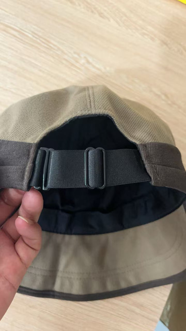 Coffee Elegant Warm Bucket Hat - Minimalist Color Block Design, Face-Slimming Style for Autumn & Winter V888-ELOSUNG27467
