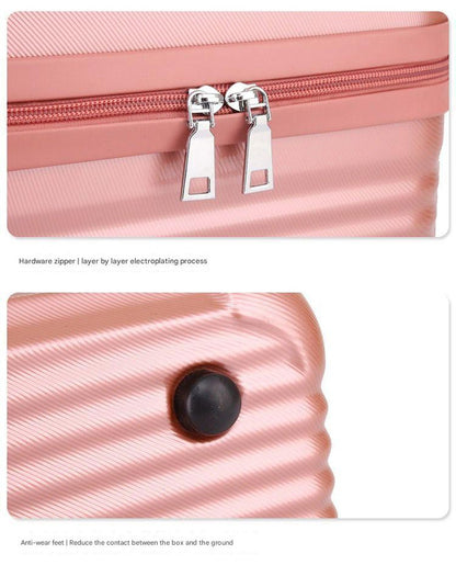 Pink Durable Hard Shell Makeup Travel Case - Large Capacity Portable Cosmetic Organizer Box with Handle V888-ELOSUNG27475