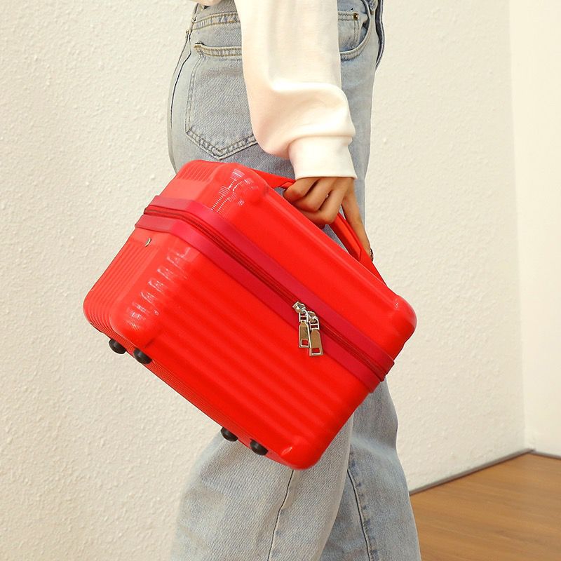 Pink Durable Hard Shell Makeup Travel Case - Large Capacity Portable Cosmetic Organizer Box with Handle V888-ELOSUNG27475