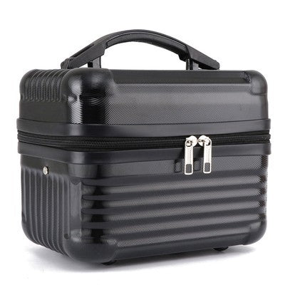 Black Durable Hard Shell Makeup Travel Case - Large Capacity Portable Cosmetic Organizer Box with Handle V888-ELOSUNG27477