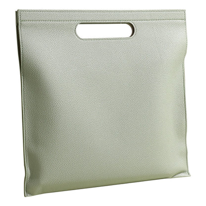 Light Green Professional A4 PU Leather Document Bag - Waterproof Handheld File Folder Portfolio for Business V888-ELOSUNG27500
