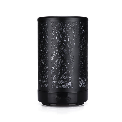 Black Forest Design Iron Essential Oil Diffuser - 7 Color LED Ultrasonic Cool Mist Humidifier 100ml V888-ELOSUNG27506