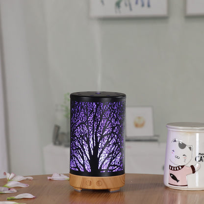 Black Forest Design Iron Essential Oil Diffuser - 7 Color LED Ultrasonic Cool Mist Humidifier 100ml V888-ELOSUNG27506