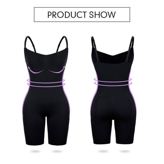 Size S Black Seamless Full Body Shaper for Women - Tummy Control, Butt Lifter & Thigh Slimmer Bodysuit V888-ELOSUNG27512