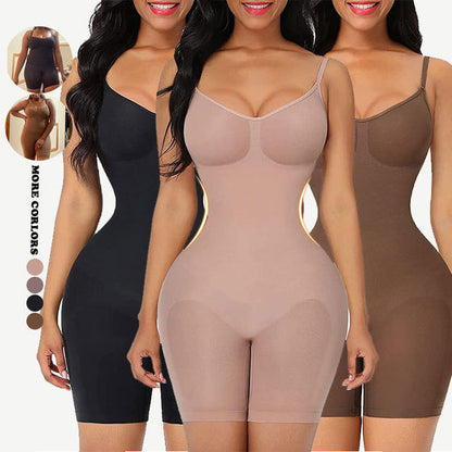 Size M Black Seamless Full Body Shaper for Women - Tummy Control, Butt Lifter & Thigh Slimmer Bodysuit V888-ELOSUNG27513