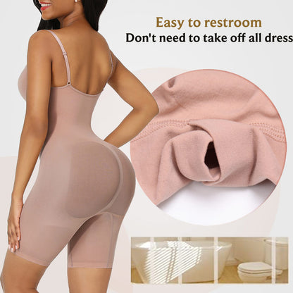 Size M Black Seamless Full Body Shaper for Women - Tummy Control, Butt Lifter & Thigh Slimmer Bodysuit V888-ELOSUNG27513