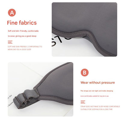 2 Pcs Grey 3D Contoured Eye Mask - Total Blackout, Pressure-Free Memory Foam, Skin-Friendly & Breathable for V888-ELOSUNG27529