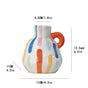 Colorful Charming Hand-Painted Ceramic Vase - Colourful Striped Jug Style Decorative Accent V888-ELOSUNG27551