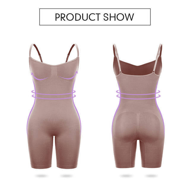 Size M Skin Color Seamless Full Body Shaper for Women - Tummy Control, Butt Lifter & Thigh Slimmer Bodysuit V888-ELOSUNG275523