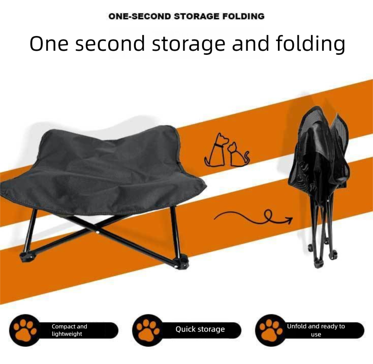 Bright Green Elevated Comfort Pet Bed - Portable & Foldable Dog Cat Cot - Durable 600D Oxford Fabric, V888-ELOSUNG27554