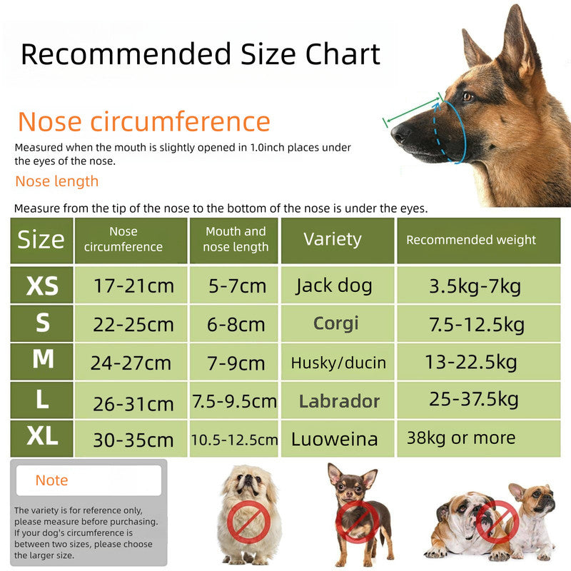 2 Pcs Size M Black Breathable Mesh Dog Muzzle - Anti-Barking, Biting & Chewing - Adjustable & Comfortable V888-ELOSUNG27568