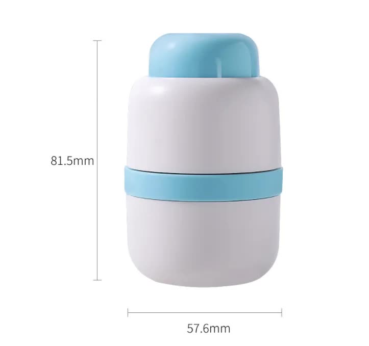 White And Purple 3-in-1 Pill Cutter Crusher & Storage Box - Portable Tablet Splitter Grinder for Precise V888-ELOSUNG27573