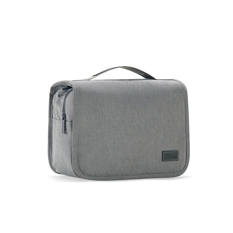 Grey Eco-Friendly RPET Hanging Toiletry Bag - Large Capacity Waterproof Travel Makeup Organizer V888-ELOSUNG27576