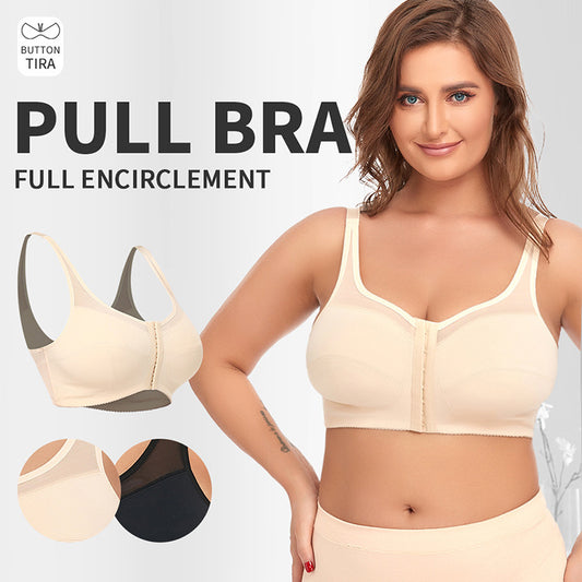 2 Pcs Size XL Women's Wireless Large-Cup Lace Bra with Front Clasp - Comfortable, Breathable, Beige V888-ELOSUNG27586
