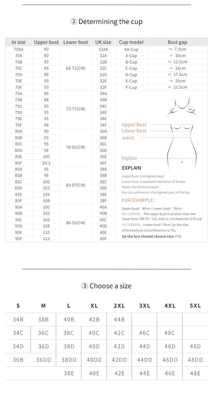 2 Pcs Size 3XL Women's Wireless Large-Cup Lace Bra with Front Clasp - Comfortable, Breathable, Beige V888-ELOSUNG27588