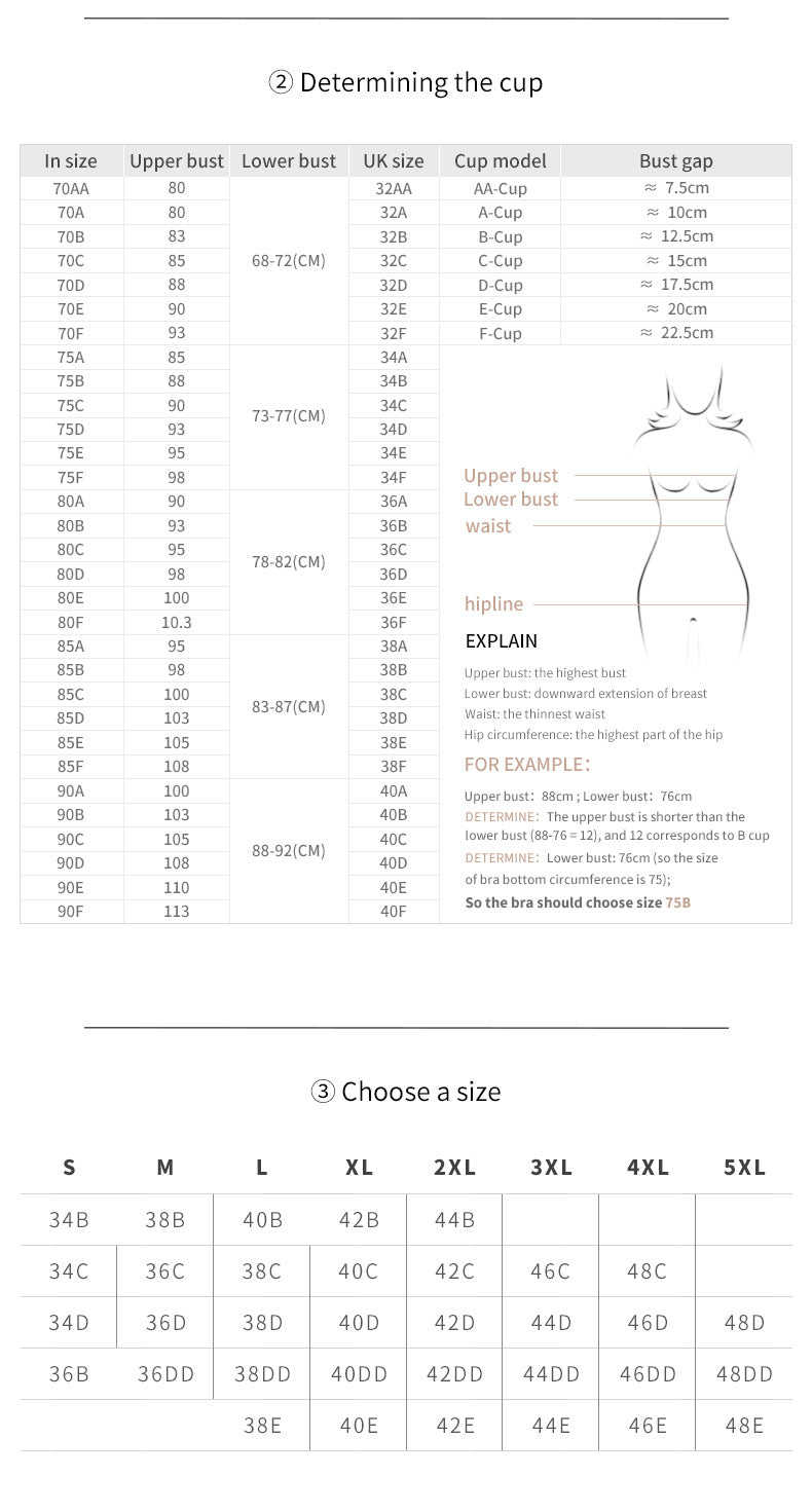 2 Pcs Size XL Women's Wireless Large-Cup Lace Bra with Front Clasp - Comfortable, Breathable, Black V888-ELOSUNG27594