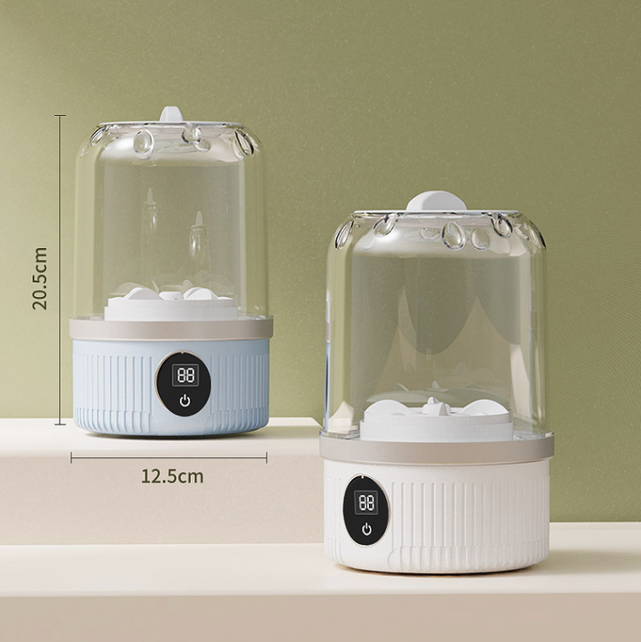 Blue Portable Mini Washing Machine - Rechargeable USB-C Electric Washer for Travel, Delicates & Socks V888-ELOSUNG27601