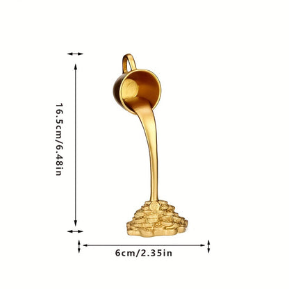 2 Pcs ( 1 Glod Cup and 1 White Cup) Magic Pouring Coffee Cup Sculpture - Unique Resin Tabletop Art Accent" V888-ELOSUNG27613