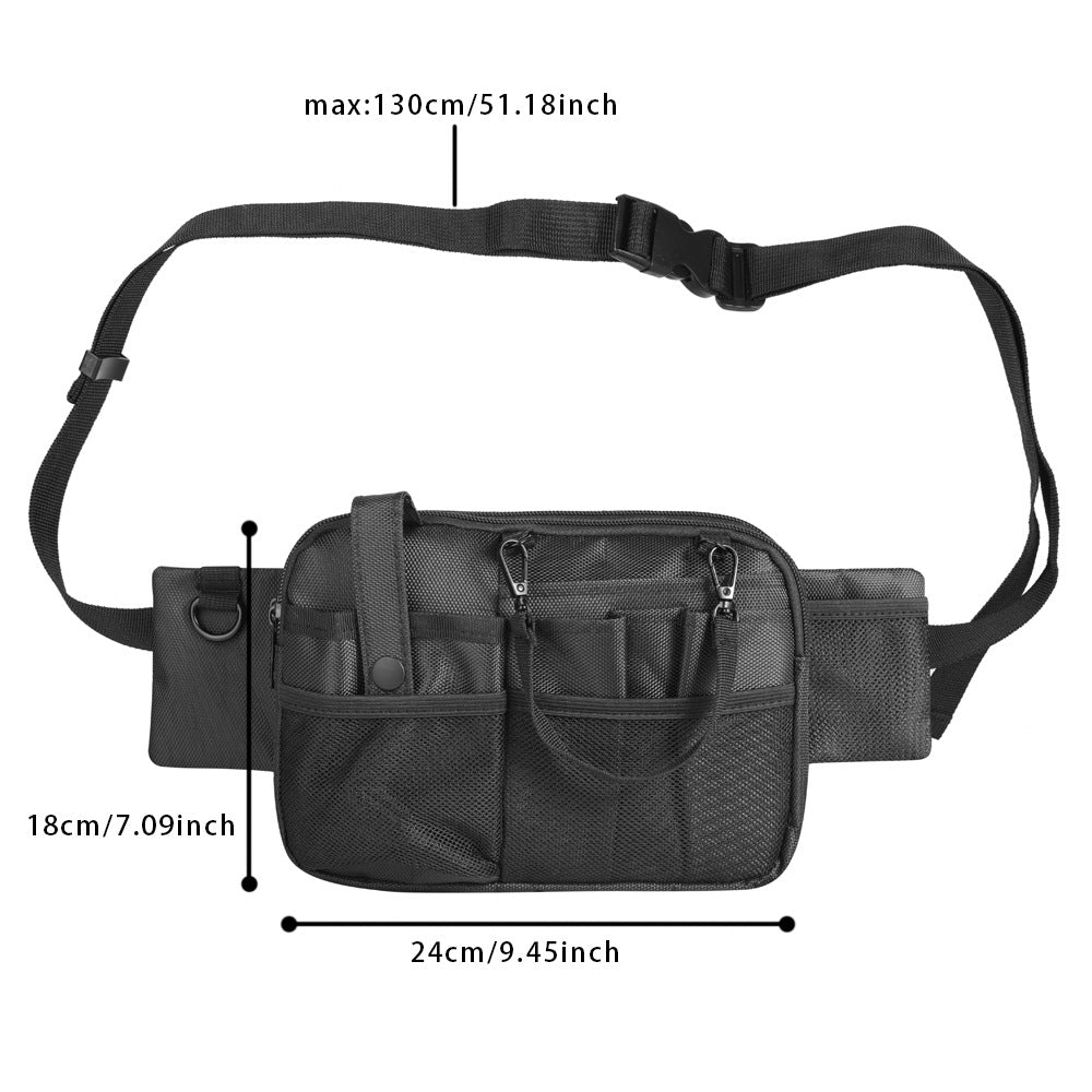 Grey Nurse Utility Belt Bag - Multi-Pocket Medical Organizer Waist Pack for Tools & Essentials V888-ELOSUNG27647