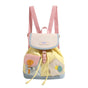 Colorful Chic Colorblock Mini Backpack - Cute Canvas Student Daypack, Lightweight Commuter Bag V888-ELOSUNG27664