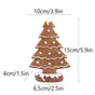Brown Charming Gingerbread Christmas Tree Figurine - Festive Resin Holiday Table Decor Ornament V888-ELOSUNG27678