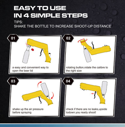 Gold Champagne & Beer Spray Gun - Ultimate Party Starter & Drink Dispenser with Bottle Opener V888-ELOSUNG27696
