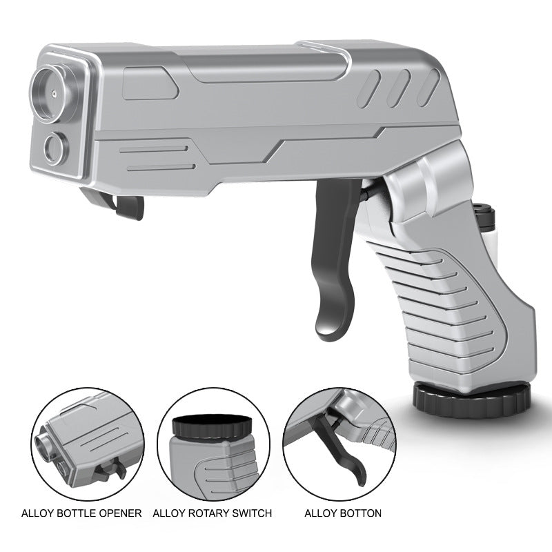 Silver Champagne & Beer Spray Gun - Ultimate Party Starter & Drink Dispenser with Bottle Opener V888-ELOSUNG27698
