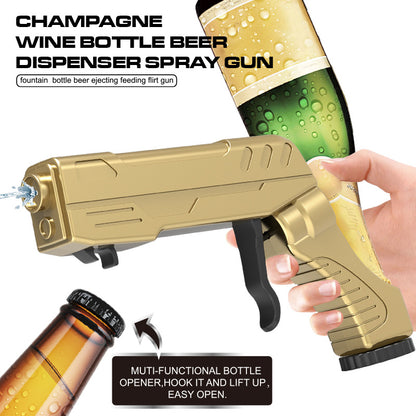 Silver Champagne & Beer Spray Gun - Ultimate Party Starter & Drink Dispenser with Bottle Opener V888-ELOSUNG27698