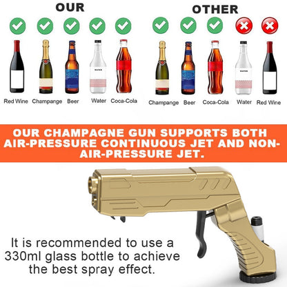 Silver Champagne & Beer Spray Gun - Ultimate Party Starter & Drink Dispenser with Bottle Opener V888-ELOSUNG27698