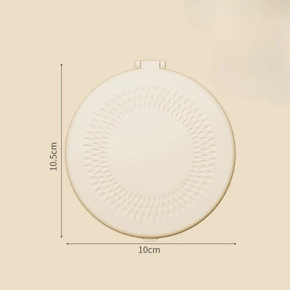 Yellow LED Travel Makeup Mirror - Rechargeable Compact Mirror with 3 Color Lights, 1x/5x Magnification & V888-ELOSUNG27703