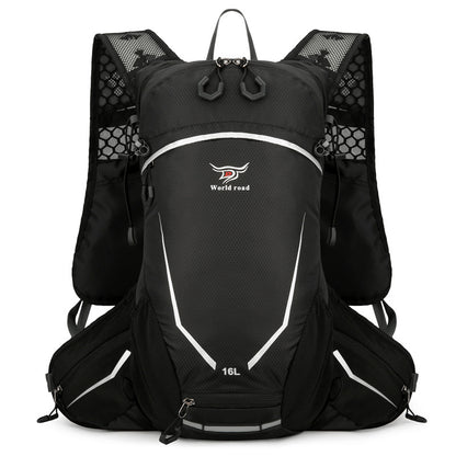 Black Lightweight 16L Outdoor Cycling & Hiking Backpack - Water-Repellent Nylon Daypack with Reflective Strips V888-ELOSUNG27730