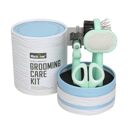 Green And Blue Complete 5-in-1 Pet Grooming Care Kit - Professional Deshedding Brushes, Combs & Nail Clippers V888-ELOSUNG27735