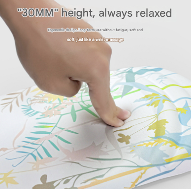White Ergonomic Mouse Pad with 3D Silicone Gel Wrist Rest - Stylish Comfort & Support for Office & Home V888-ELOSUNG27760