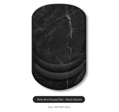 Black Ergonomic Mouse Pad with 3D Silicone Gel Wrist Rest - Stylish Comfort & Support for Office & Home V888-ELOSUNG27761