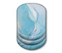 Blue Pattern Ergonomic Mouse Pad with 3D Silicone Gel Wrist Rest - Stylish Comfort & Support for Office & Home V888-ELOSUNG27763